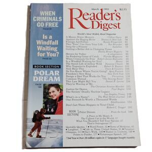 Reader's Digest March 1993 Vintage Magazine - Polar Dream Back Issue